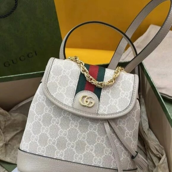 GUCCI Ophidia Double G Logo Adjustable Shoulder Strap Backpack - Picture 1 of 6